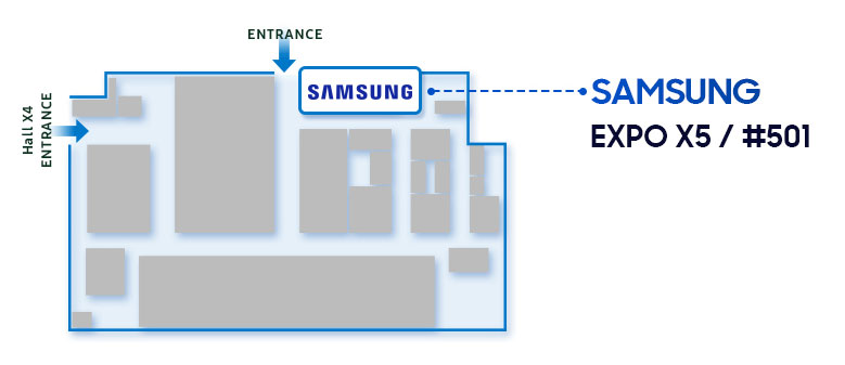 Samsung kiállítási standja az ECR 2023 kongresszuson
