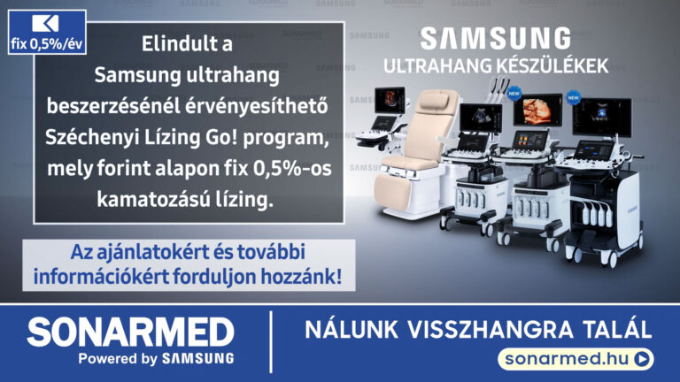 Széchenyi Lízing Go! Fix 0,5% kamatozású lízinglehetőség SAMSUNG ultrahang készülékek vásárlására